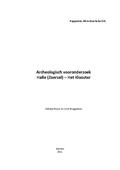 kaftafbeelding Archeologisch vooronderzoek Halle (Zoersel) - Het Klooster