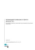 kaftafbeelding Archeologisch onderzoek in Gent in 2010 (O.-Vl.)