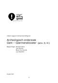 kaftafbeelding Archeologisch onderzoek Gent – Caermersklooster (prov. O.-Vl.)