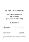 kaftafbeelding Archeologische opgraving Sint-Maria-Oudenhove Faliestraat (prov. Oost-Vlaanderen). Basisrapport.