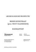 kaftafbeelding Archeologische prospectie Menen Ieperstraat (prov. West-Vlaanderen). Basisrapport.