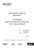 kaftafbeelding Archeologische opgraving Ottenburg Neerpoorten- en Oliestraat 2 Basisrapport