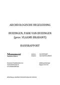 kaftafbeelding Archeologische begeleiding Buizingen Park van Buizingen (prov. Vlaams-Brabant) Basisrapport