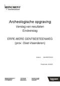 kaftafbeelding Archeologische opgraving Erpe-Mere Gentsesteenweg 6-8 (prov. Oost-Vlaanderen). Basisrapport