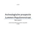 kaftafbeelding Archeologische prospectie Lummen Populierenstraat. Basisrapport.