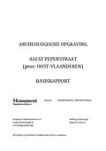 kaftafbeelding Archeologische opgraving Aalst Peperstraat (prov. Oost-Vlaanderen)